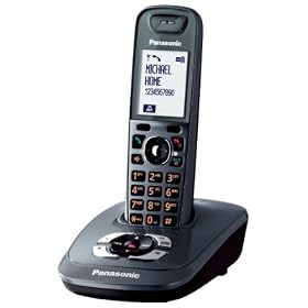 Panasonic KX-TG7521EM DECT Single Digital Cordless Phone Set with Answer Machine - Silver