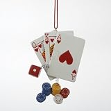 GAMBLING CARDS & DICE ORNAMENT