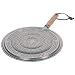 Flame Tamer SIMMER Ring Aluminum HEAT Diffuser DISTRIBUTER gas stove top stovetop with Wood Handle