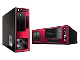 APEVIA Black / Red SECC Steel / Aluminum X-MASTER-RD/500 ATX Media Center / HTPC Case - Retail