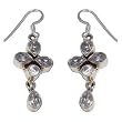 Zirconia Earrings Sterling Silver Jewelry 1.75 inches (erg145)