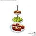 3 tiered cake stand - bowl - porcelain - CS491