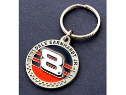 Dale Earnhardt Jr. Pewter Round Keychain NASCAR
