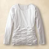 TravelSmith Womens Ruched Detail Tee