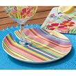 Always in Bloom EarthAware Striped Wine Plate