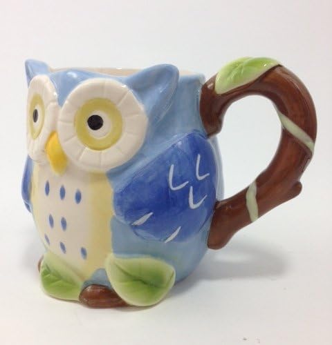Beautiful Pastel Owl Deluxe Figural Shaped Mug 16 oz