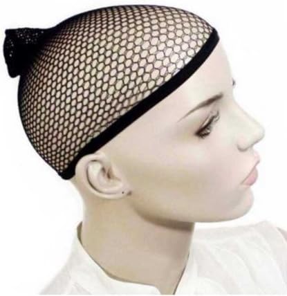 Black Hair Wig Weaving Stretchable Net Mesh Fishnet Elastic Snood Cap sporting -5pcs