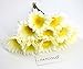 10 PCS Real Touch Latex Silk Artificial fake plastic Daisy Chrysanthemum Flowers Sun Chrysanthemum,Sunflower, Simulation Gerber, Dimorphotheca,Party Room home Decoration DIY Flower Bouquet (white)