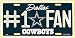 Dallas Cowboys #1 Fan Metal License Plate