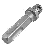 uxcell オス ネジ 四ロの字型 シャンク ドリルチャック用アダプター 12mm 9 x 9mm