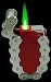 Bike Chain Grenade Green Flame Torch Lighter #82