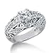 1.0 Ct Diamond Engagement Ring Round Cut Antique Style SI3 H