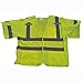 Petra Roc LVM3-5PB-4X/5X ANSI Class 3 5-Point Breakaway Velcro Closures 3 Pockets Safety Vest, 4X-Large/5X-Large, Lime Mesh