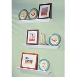 18W Wall Mounted Mantle Picture Ledge in White Finish by Lewis Hyman