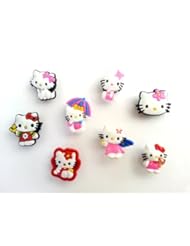 Toy: 8 Pcs Set #1 of Shoe Charms Hello Kitty - Hermes