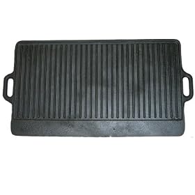 Cajun Cookware Seasoned Cast Iron Reversible Griddle 28 Inch by Cajun Cookware