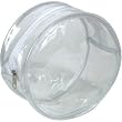 Clear Vinyl Drum Shape Travel/Cosmetic Bag