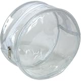 Clear Vinyl Drum Shape Travel/Cosmetic Bag