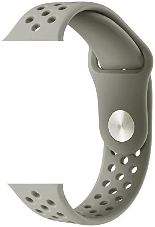 WESHOT Apple Watch Band, Silicone Soft Replacement Watch Band Strap For Apple Watch Sport Edition 38/42MM S/M M/L (Stone 2, 42MM M/L)