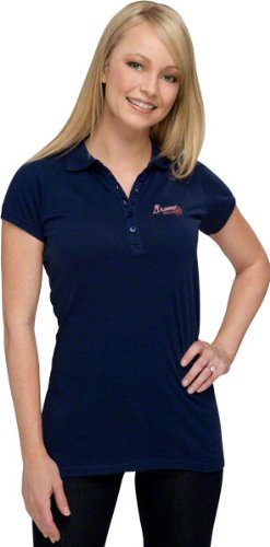 Atlanta Braves Women's Navy Spark Polo Shirt