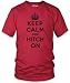 Keep Calm and Hitch On (Black) Fine Jersey T-Shirt
