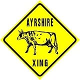 AYRSHIRE CROSSING dairy cow ranch sign