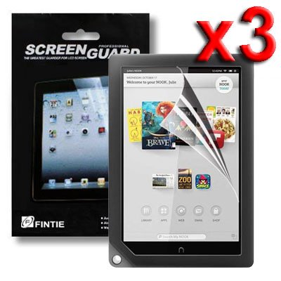 Fintie 3 Pack Ultra-Clear Screen Protector With Retail Package for Barnes & Noble Nook HD+ 9 inch Tablet