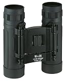 Faltfernglas 10x25, schwarze Gummiarmierung, Tragekordel, Nylongürteltasche