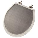 Mayfair 30BN-000 Designer White Wood Seat with Stainless Steel Inlay