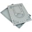 Bead Design Beading Board Gray Flock With Lid 9 X 12 Inches