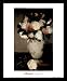 Edouard Manet Peonies Flower Vase Black Wood-Mounted Art Poster Print - 16