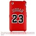 High Quality Rubber Feel Michael Jordan Chicago Bulls Red Jersey Snap-On Cover Hard Crystal Case Cell Phone Protector for Apple iphone 3G