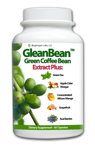Gleanbean Pure Green Coffee Bean Extract 700mg with African Mango, Green Tea, Apple Cider, Grapefruit, Kelp, & Acai Gleanbean Pure Green Coffee Bean Extract 700mg with African Mango, Green Tea, Apple Cider, Grapefruit, Kelp, & Acai