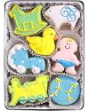 Beautiful Sweets New Baby Boy Organic Cookies, 8 Cookies