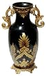 Black and gold design porcelain vase