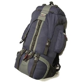 Bagmax 83 Liter Internal Frame Travel Backpack, Navy/grey