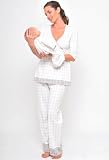 The Olian 3 pc Twin Print Nursing Pajama Set
