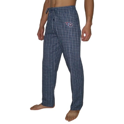 Mens NFL Tennessee Titans Plaid Cotton Thermal Sleepwear / Pajama Pants - Blue (Size: S)