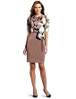 Jones New York Womens Graphic Placement Print Belted Dolman Dress
