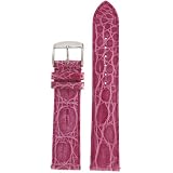 Watch Band Crocodile Fuchsia Pink Built-In Spring Bars 20 millimeter