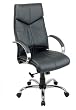 Deluxe High Back Executive Leather Chair With Chrome Base And Padded Chrome Arms By Office Star