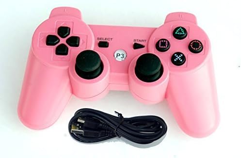 [FiveStar] Best PS3 Controller Wireless Gamepad for Playstation3 (11 Colors) (Pink)