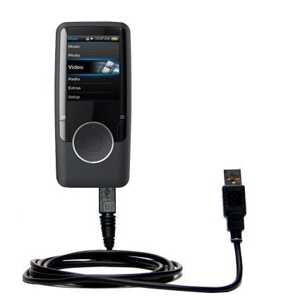 Classic Straight USB Cable for the Coby MP707 Video MP3 Player with Power Hot Sync and Charge capabilities - uses Gomadic TipExchange Technology