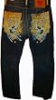 Men's Ed Hardy Jeans Blue Denim McQen Elcy Yellow Rd Skull Available in Several Sizes