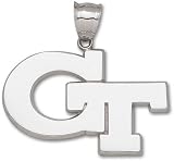 Georgia Tech Yellow Jackets Solid Sterling Silver ''GT'' Giant Pendant
