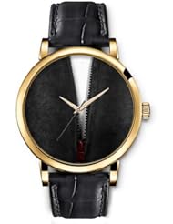 SPRAWL Aanalog Fashion Series Gold Ladies Watches of Genuine Black Leather Strap,Unique Wrist Watch for Women Girls Designed with Closing a sweater