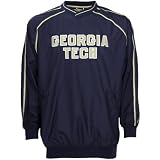 Russell Georgia Tech Yellow Jackets Navy Blue V-neck Pullover Windshirt