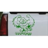 6in X 6.5in Dark Green -- Muscular Bald Eagle Animals Car Window Wall Laptop Decal... by Rad Dezigns