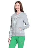 Sweet Years Sudadera Cremallera Felpa (Gris Jaspeado)