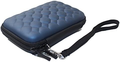 Black 2.5"Inch EVA PU Fashion Element Hexagonal Pattern Universal Portable External Hard Drive Carrying Case For Western Digital WD 1TB 2TB/Seagate 1TB 2TB/Transcend 1TB 2TB/Netac 1TB/Toshiba 1TB
